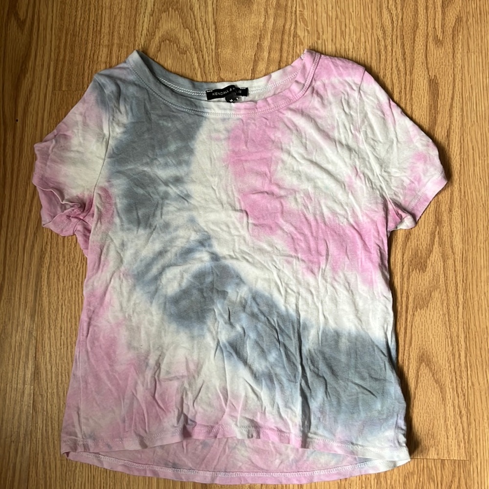 Tie dye cropped tee shirt